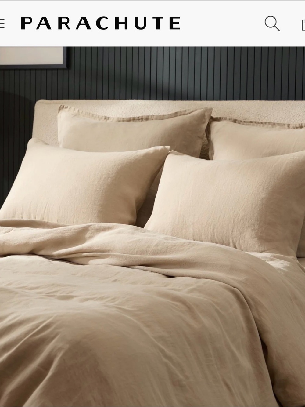 Parachute Home 100% Linen Cal King Bedding Bundle | Toast | Luxury European Flax